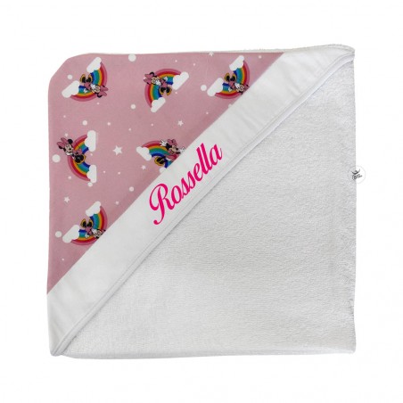 Accappatoio Disney neonata "Minnie" arcobaleno