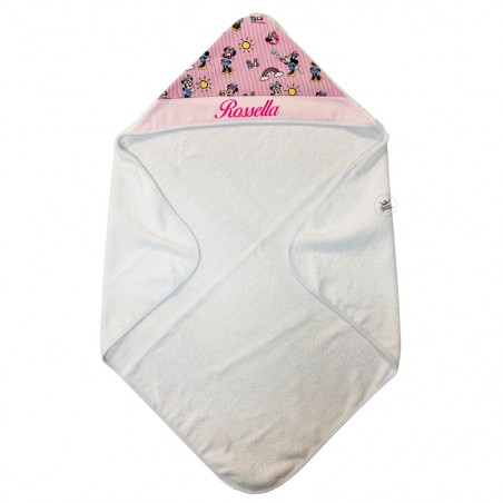 Accappatoio Disney neonata "Minnie" a righe aperto