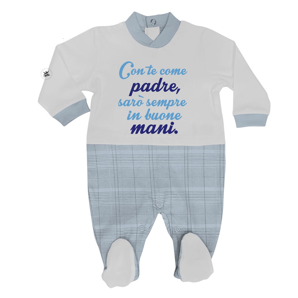 Summer romper suit in gingham ".. I will always be in good hands"