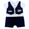 Baby Boy Romper Overalls ''Daddy and I Agree, Mommy's the Boss''