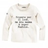 maglietta bimbo con stampa scusate per il look mia mamma è troppo fashion