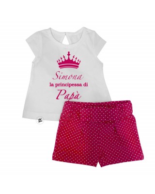 Baby girl summer outfit "Dad's princess"