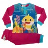Pigiama estivo bimba "Baby shark" fuxia