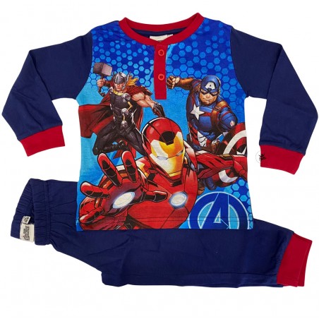 Pigiama estivo bimbo "The Avengers" bordino rosso
