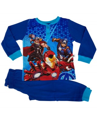 Pigiama estivo bimbo "The Avengers" bordino azzurro