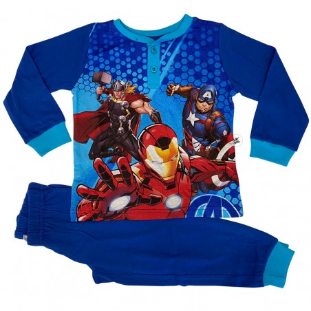 Pigiama estivo bimbo "The Avengers" bordino azzurro