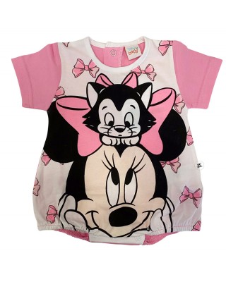Summer romper "Minnie Mouse with kitten"