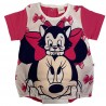 Summer romper "Minnie Mouse with kitten"