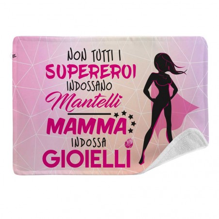 Tovaglietta in tessuto "Non tutti i supereroi indossano mantelli Mamma indossa gioielli"