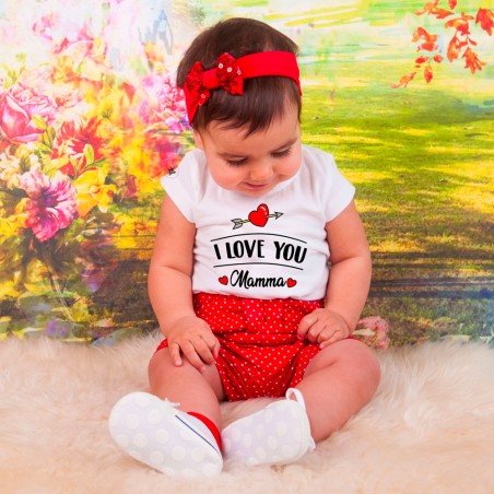 Completino estivo neonata "I love you Mamma"