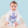Summer romper suit in gingham "5 minutes of dad, 9 months of mom and h