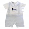 Newborn romper suit with striped waistcoat