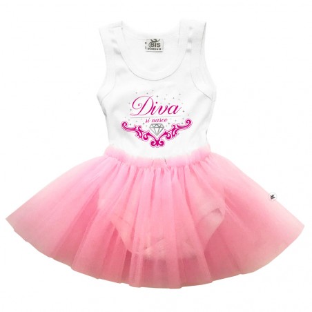 Bodysuit con gonna in tulle
