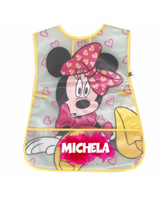 Grembiule neonata in plastica "Minnie + nome"