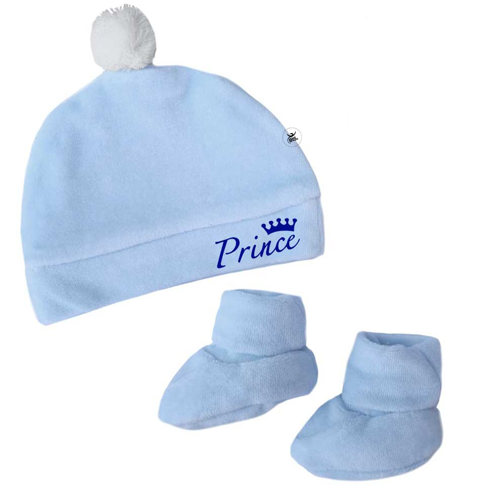 Kit ciniglia scarpine e cappellino "Prince"