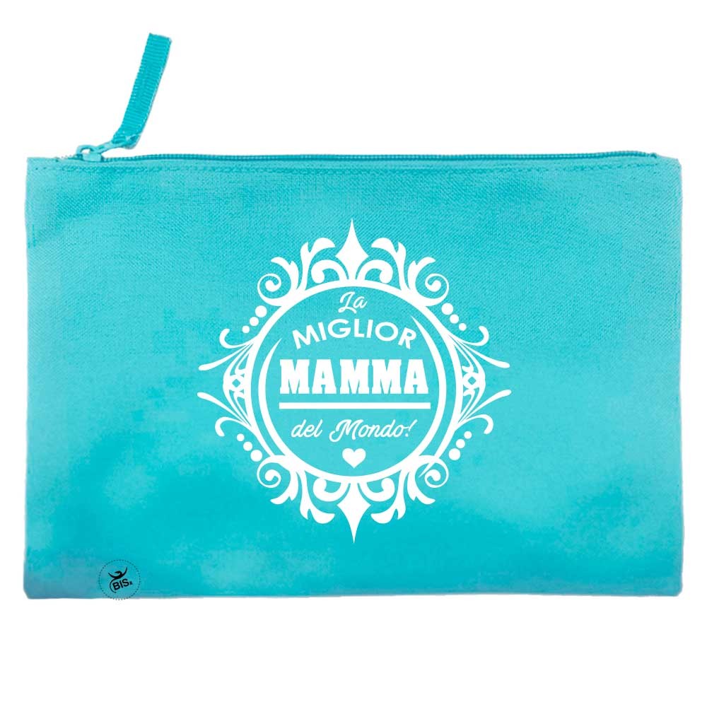 Pochette tela turchese