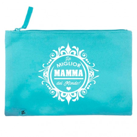 Pochette tela turchese