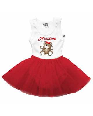 Bodysuit with tulle skirt,...