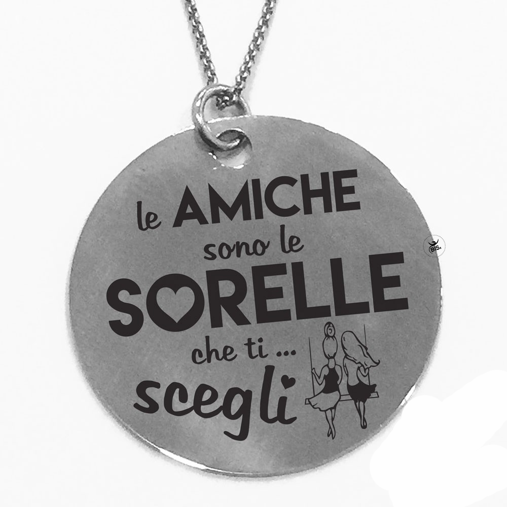 Collana con ciondolo le amiche sono le sorelle che ti scegli