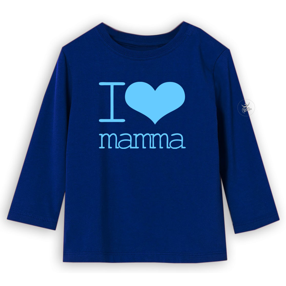 T-shirt manica lunga "I love mamma"