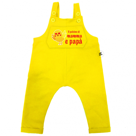Salopette "Il pulcino di mamma e papà"