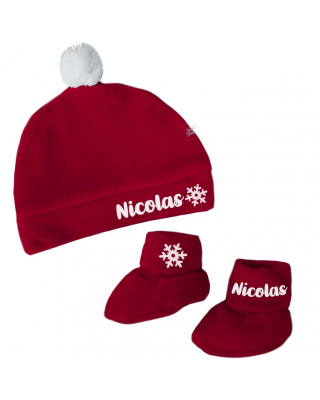 Kit ciniglia scarpine e cappellino personalizzabile con nome