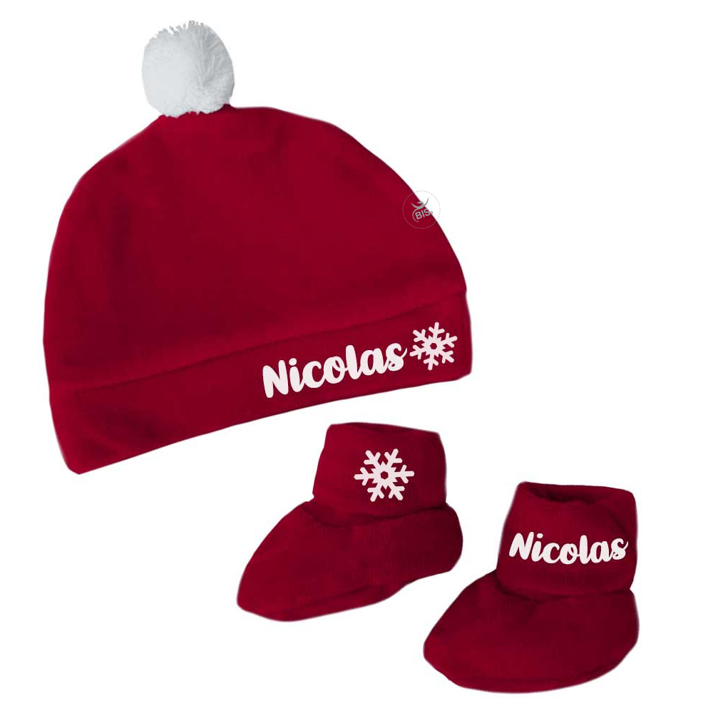 Kit ciniglia scarpine e cappellino personalizzabile con nome