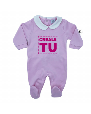 Tutina neonata con colletto in caldo cotone da personalizzare