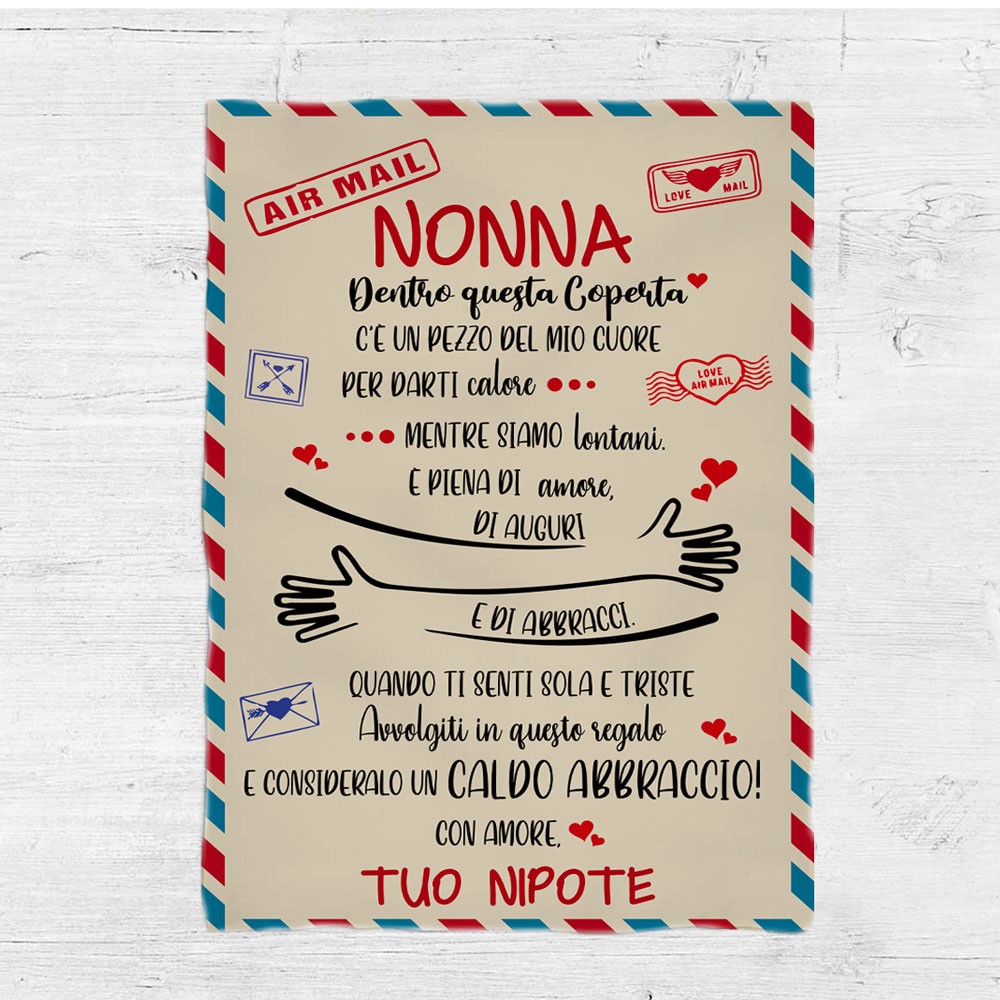 Plaid "Nonna...un caldo abbraccio"