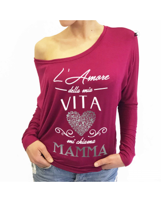 Maglia DONNA l' amore della mia vita mi chiama mamma