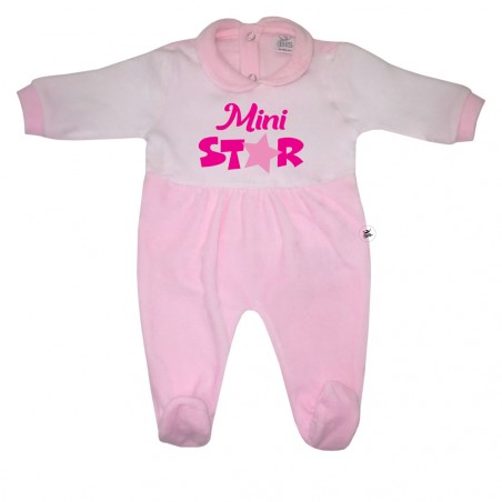 Tutina neonata in ciniglia "Mini star"