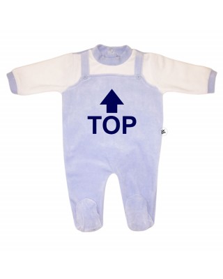 Tutina neonato in ciniglia "TOP"