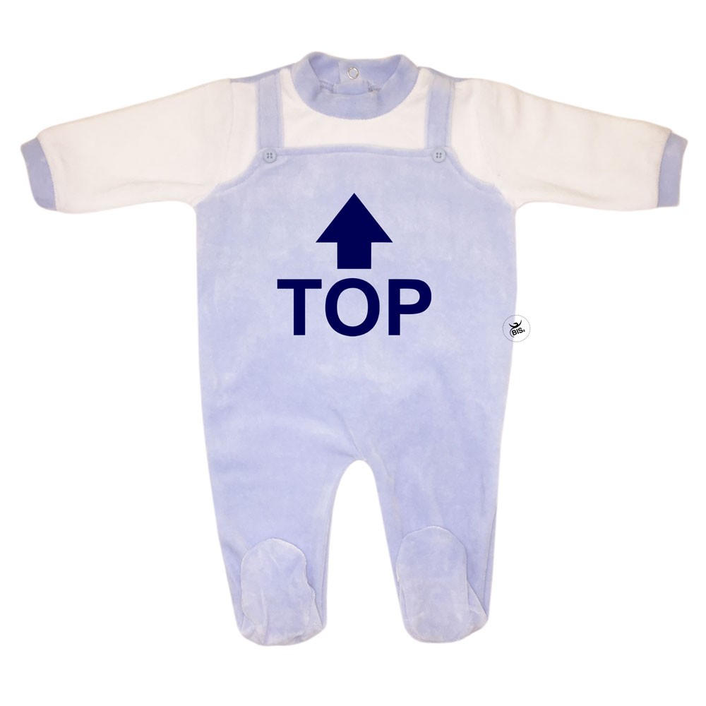 Tutina neonato in ciniglia "TOP"