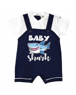 Pagliaccetto Salopette  "baby Shark"