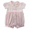 Summer romper suit with cherries "Sorry for the delay..."