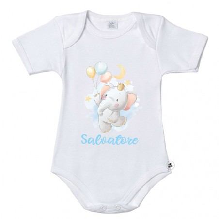 Body neonato/a "Elefantino" da personalizzare