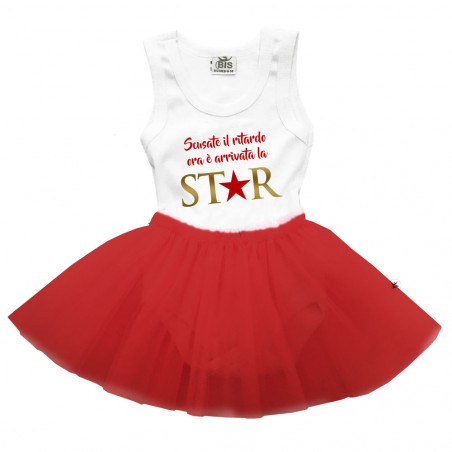 Bodysuit con gonna in tulle"Scusate il ritardo è arrivata la star"
