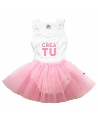 Bodysuit con gonna in tulle da personalizzare