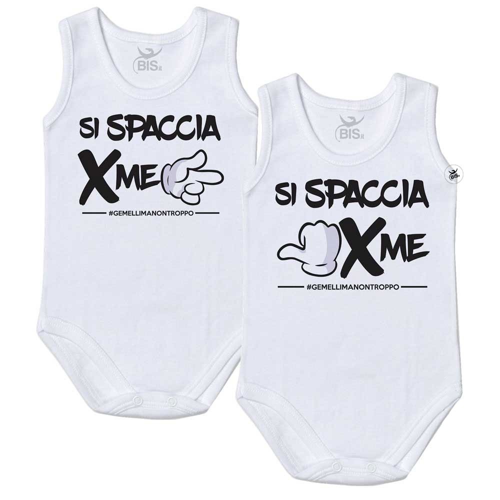 Pack 2 bodini per gemelli "Si spaccia per me"