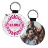 Rounded Eco-leather keychain, Customizable