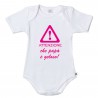 Bodysuit mezza manica bimba "Attenzione che papà è geloso"