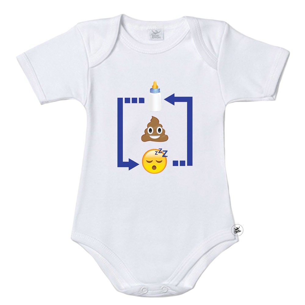 Bodysuit " Pappa , cacca nanna... Ripeti"