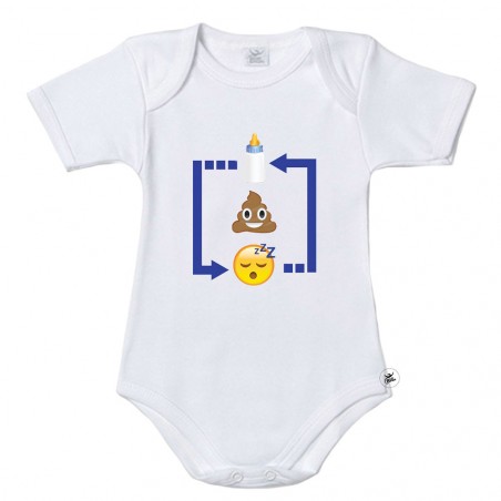 Bodysuit " Pappa , cacca nanna... Ripeti"