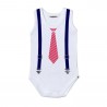 Bodysuit cravatta e bretelle