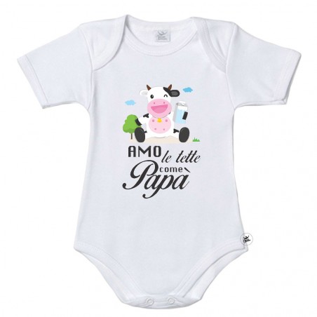 Body neonato "Amo le tette come papà"