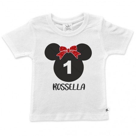 T-shirt compleanno Minnie + nome