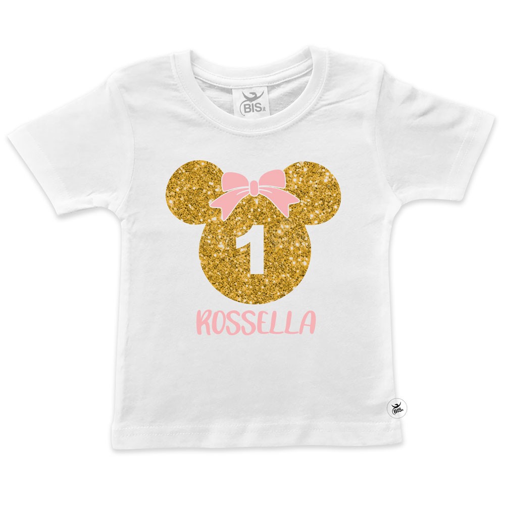 T-shirt bimba compleanno Topina + nome