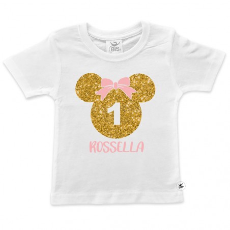 T-shirt bimba compleanno Topina + nome