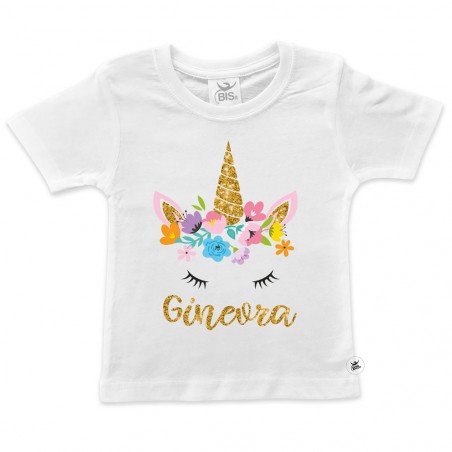 T-shirt bimba compleanno a tema UNICORNO