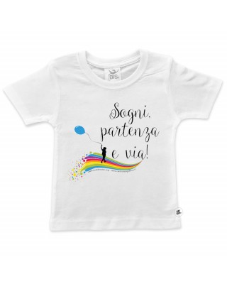 T-shirt bimbo/a "Sogni partenza e via"